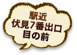 駅近伏見7番出口駅目の前